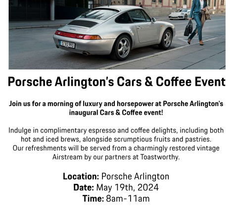 CARS & COFFEE AT PORSCHE ARLINGTON