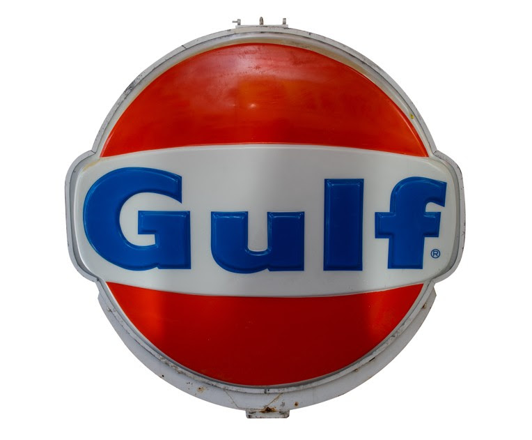 248 - Gulf Double-Sided Embossed Plastic Sign